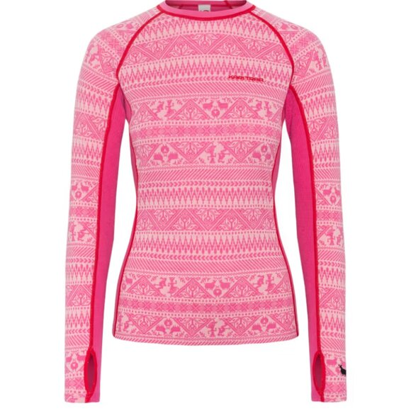 NWOT Kari Traa 100% Merino Wool Baselayer Tale Sweater Sweet Pink Women's S - Picture 3 of 11